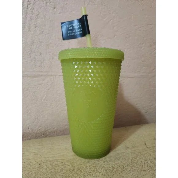 Starbucks 2022 Halloween Studded Glow Tumbler Lemongrass (Green) 16 oz. Grande - Picture 9 of 13